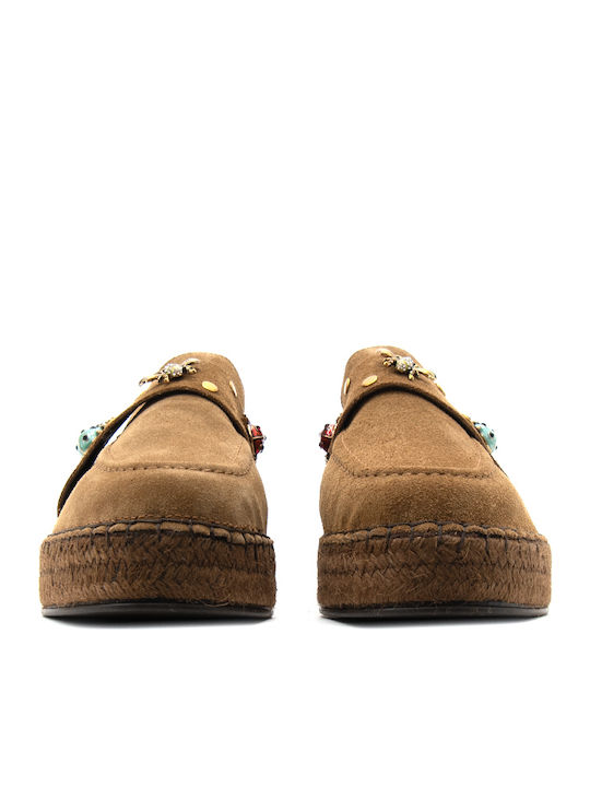 Komis & Komis Suede Mules Καφέ