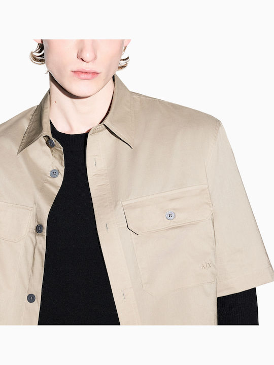 Kurzärmeliges Herrenhemd Beige