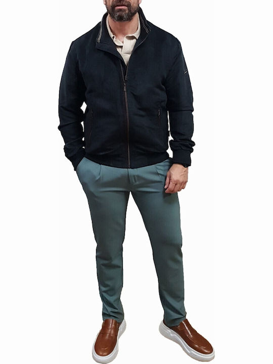 Jacket Made of Synthetic Leather Blue