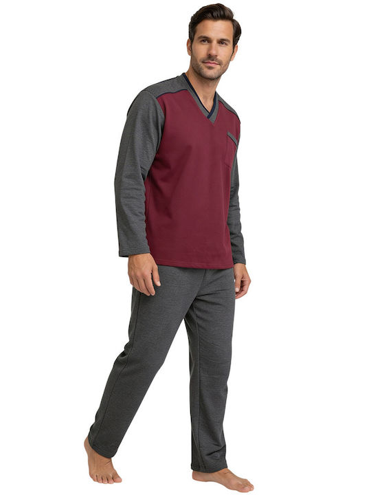 Collection Winter Men's Pyjama Blouse Burgundy