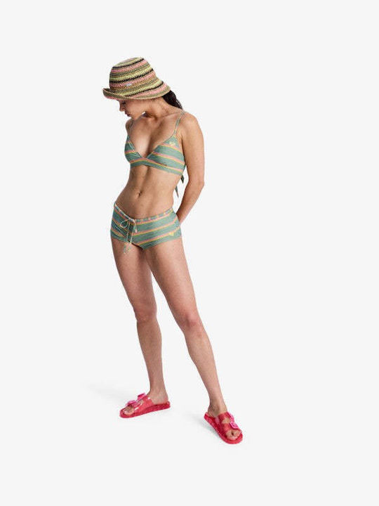 Top Bikini Triunghi Cu Burete Verde