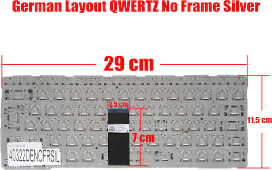 German Laptop Keyboard Sony Vaio Sve14a Sve14 Svs14 Sve14a2m1r 149114711us 9z.n6bbf.r01 149009951la 149118711es 149113211ch De No Frame Silver Κωδ.40322denofrsil