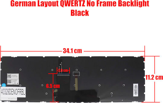 German Laptop Keyboard Toshiba Satellite L50-b L50d-b L50dt-b L50t-b L50-b-1gp Aebliu00020 Mp-13r83us-9201 Aeblia00010 Nsk-v90sq De Without Frame Backlit Black Code 40329denofrbl
