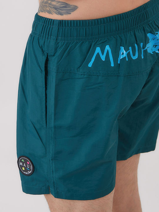 Maui & Sons Big Shark Ανδρικό Μαγιό Σορτς Πετρόλ Maui & Sons Big Shark Ανδρικό Μαγιό Σορτς Πετρόλ