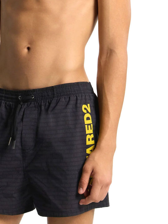 Costum de Baie Bărbați Pantaloni Scurți Galben cu Model