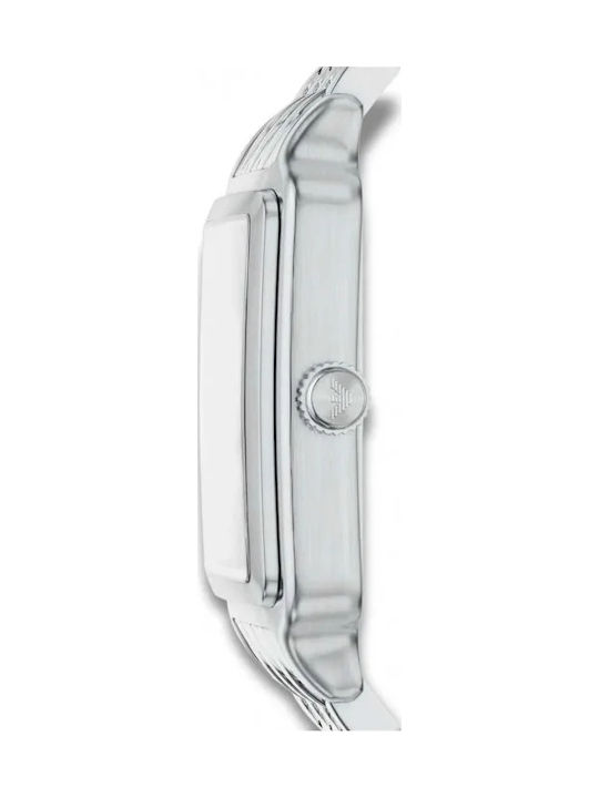 Emporio Armani Ceas Barbatesc 36mm cu Baterie cu Brățară din Metal Argintie