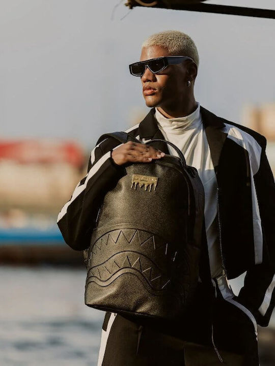 Sprayground Drip Σχολική Τσάντα Πλάτης Μαύρη με Θήκη για Παγούρι