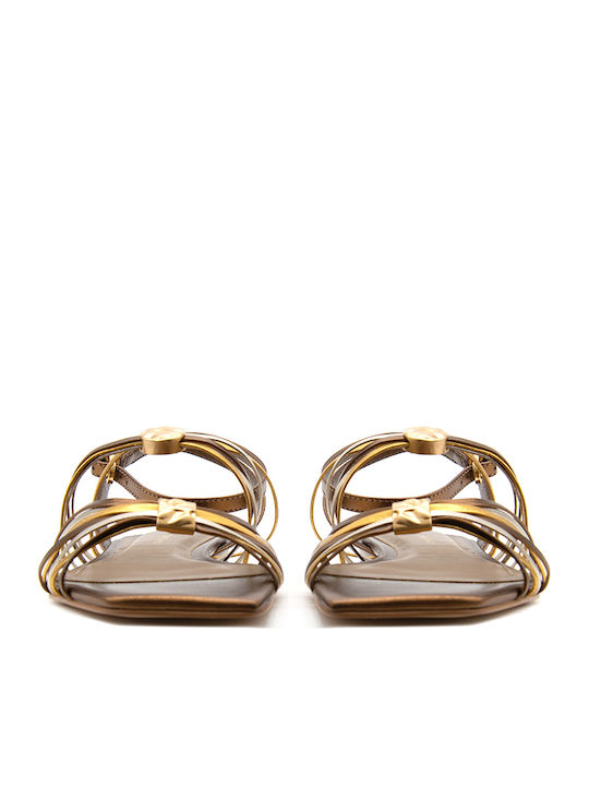 Carrano Leather Sandals Gold