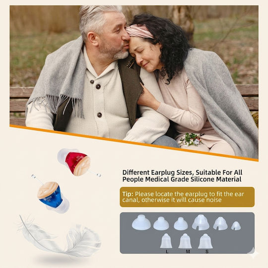 Digital CIC Hearing Aid for Right Ear J25-LR
