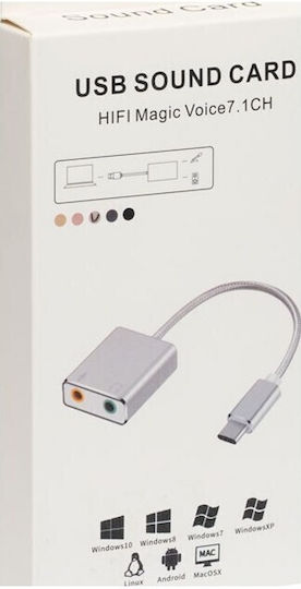 Εξωτερική USB-C Κάρτα Ήχου 7.1 17048