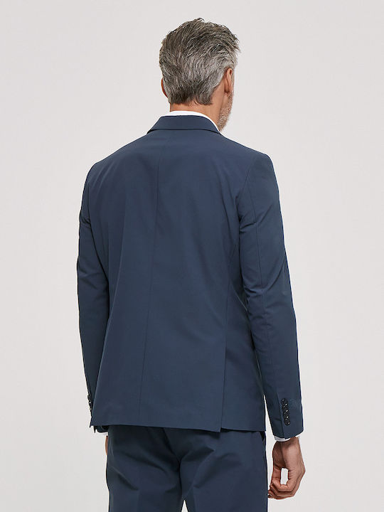 Men's Groom's Suit with Slim Fit Blue