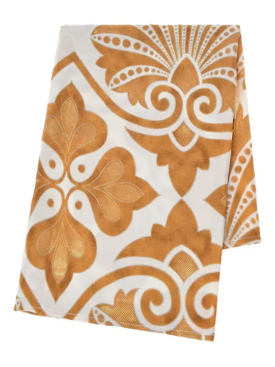 Ble Resort Collection Γυναικείο Μεταξωτό Φουλάρι Χρυσό