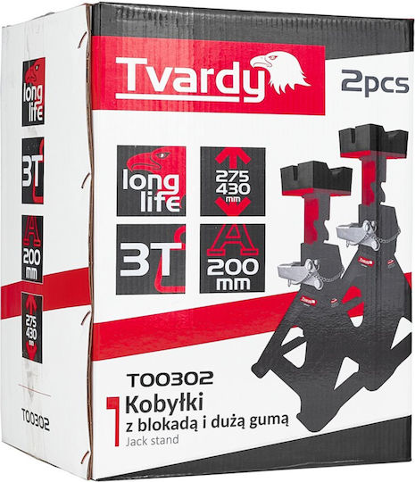 Tvardy Set Trepiede de Susținere pentru Vehicule cu Capacitate de Ridicare Până la 3 Tone