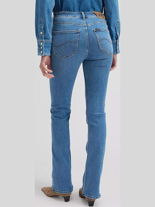 Ψηλόμεσο Γυναικείο Jean Παντελόνι Καμπάνα σε Skinny Εφαρμογή