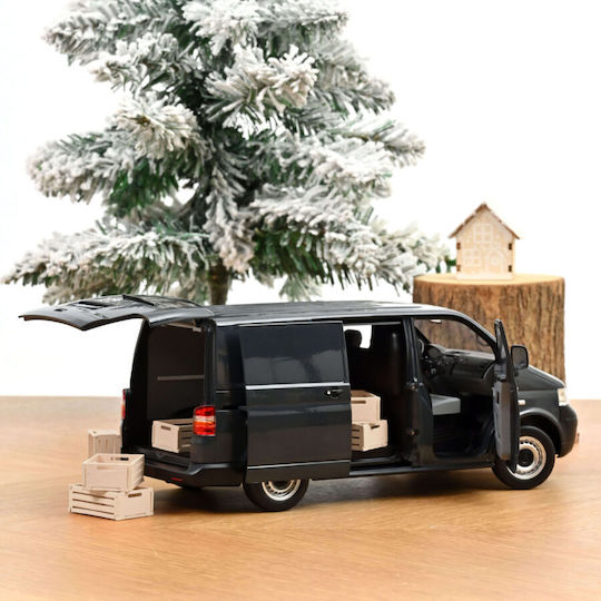 Model Mașină Volkswagen Transporter T5 An 2003 Gri Antracit Scara 1:18 Norev