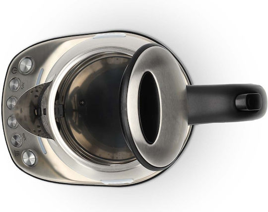 Nedis 1,7l Edelstahl Wi-Fi Verbunden Elektrischer Wasserkocher Mit Einstellbarer Temperatur Silber 2200w