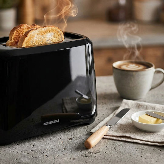 Melissa 2-slot Toaster 700w 6 Browning Levels Removable Crumb Tray Black
