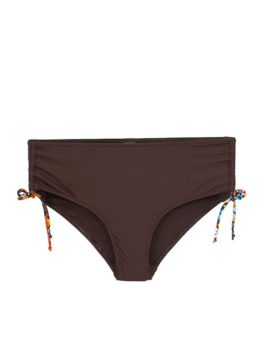 Plus Size Women's Bikini Swimsuit Underwire Flexfit Cups Brown