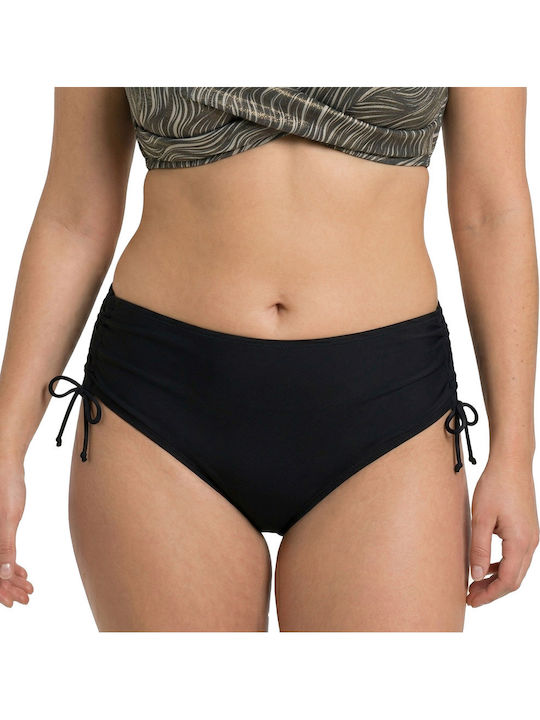 Plus Size Дамски Бански Bikini Без Банели Glossy Glam Черно-Бяло