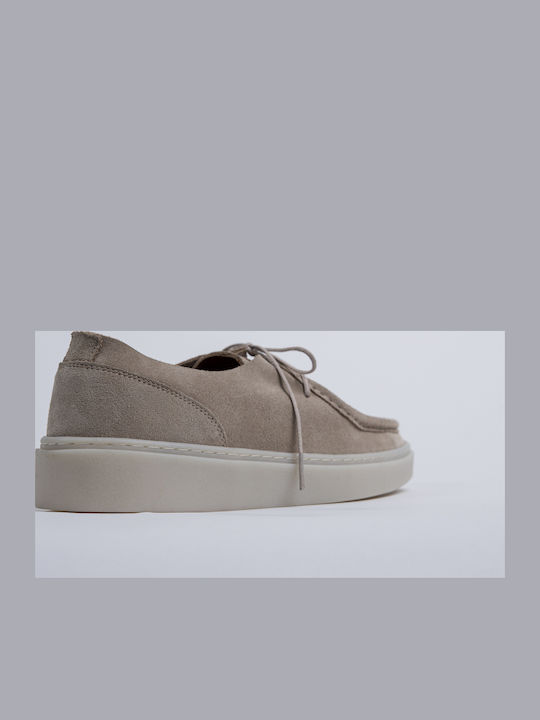 Suede Men's Casual Shoes Beige