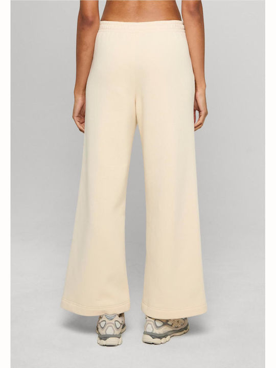 Flared White Sweatpants