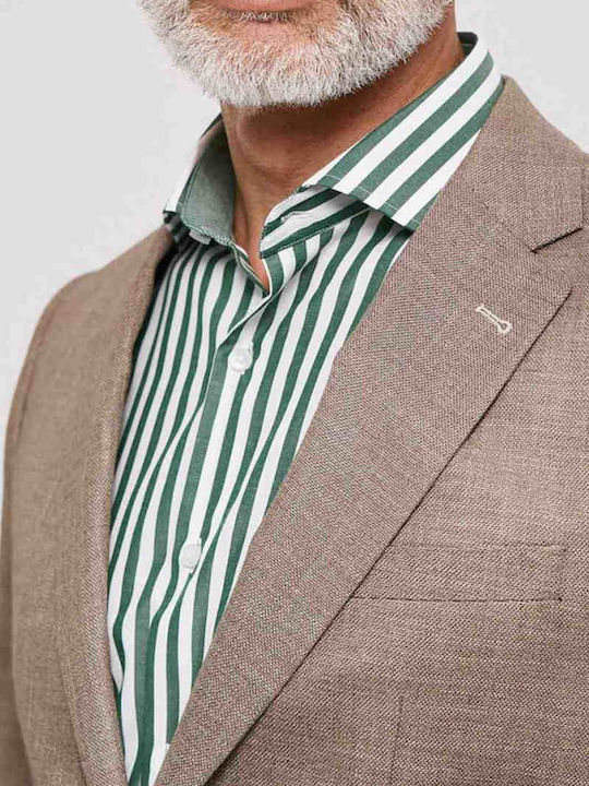 Summer Men’s Suit Jacket with Slim Fit Beige
