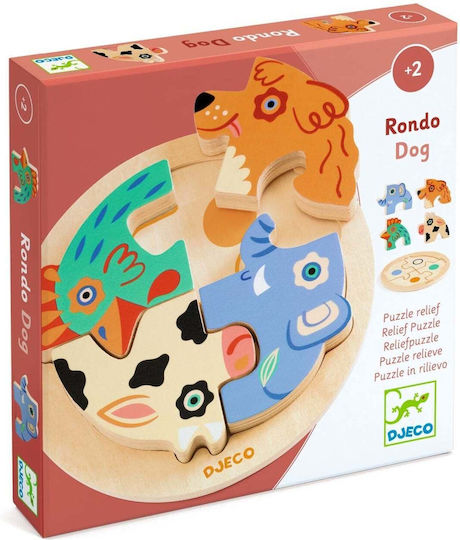 Holz Kinderpuzzle für 2+ Jahre 4 Stück Djeco