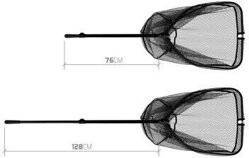 Delphin Halfer Plasă De Pescuit Pliabilă Lungime 190 Cm 60 X 50 Cm Adâncime 55 Cm