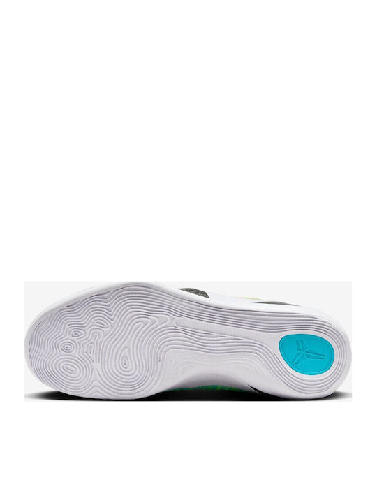 Kobe 9 Elite Protro What The Kobe Inalti Pantofi De Baschet Albi / Argintiu Reflectorizant / Albastru Clor / Negri