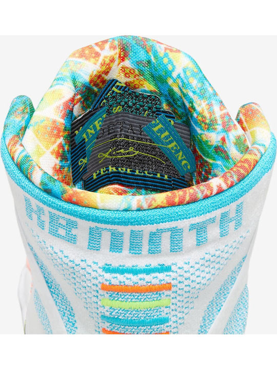 Kobe 9 Elite Protro What The Kobe Inalti Pantofi De Baschet Albi / Argintiu Reflectorizant / Albastru Clor / Negri