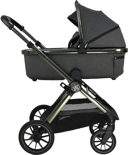 Bebe Stars Onyx Reversible 2 in 1 Baby Stroller Suitable for Newborn Lava Grey