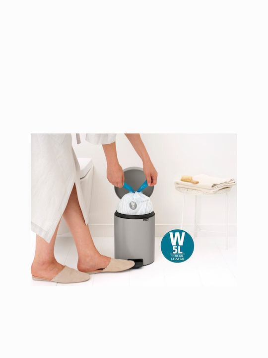 Brabantia Newicon Coș De Gunoi Din Plastic Pentru Baie 5lt Gri