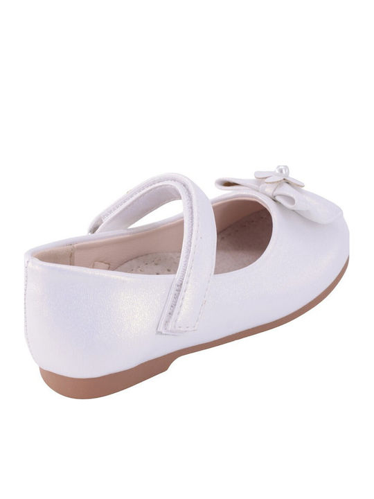 Kinder Pumps & Ballerinas Anatomisch mit Bügel- und Schleifenverschluss Weiße