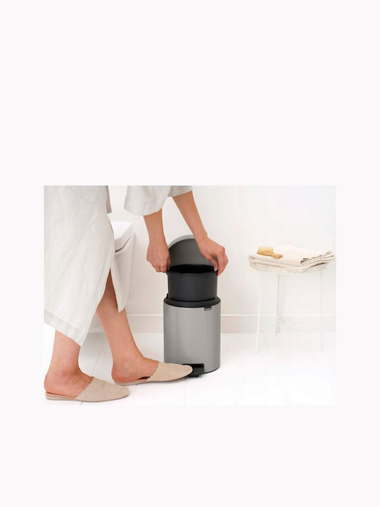 Brabantia Newicon Coș De Gunoi Din Plastic Pentru Baie 5lt Gri