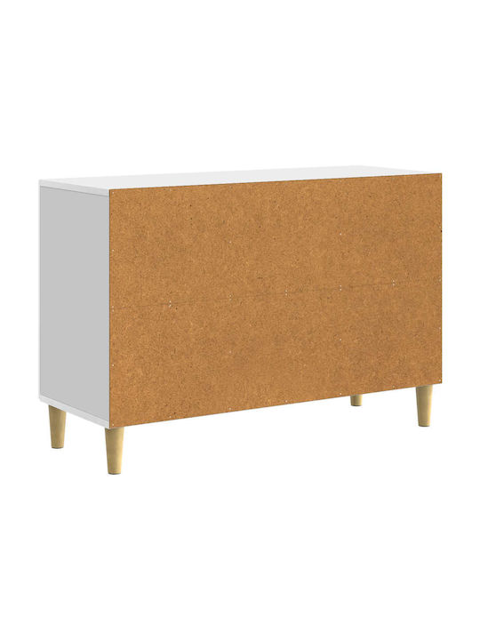 Holzsideboard mit Schubladen Weiß 89x34.5x60cm