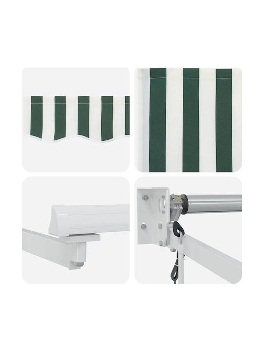 vidaXL Cort Terasă Verde 3x2.5m