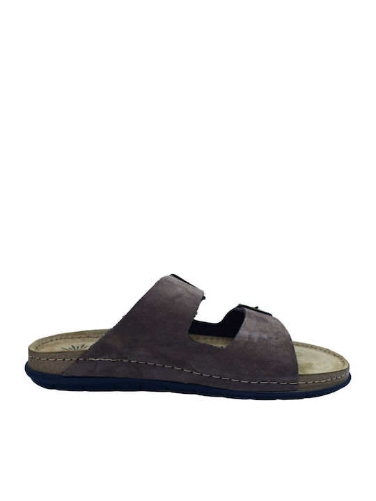 Leder Herrensandalen in Braune Farbe