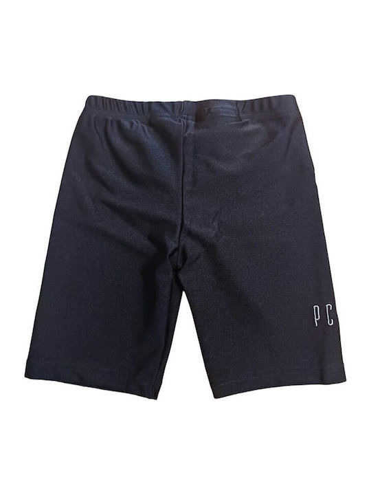 Kinderleggings Radfahren Kurz Schwarz Kiddo