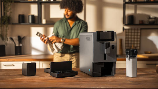 Cecotec Latte Touch Automatische Espressomaschine 1500W Druck 19bar für Cappuccino mit Mahlwerk Grau