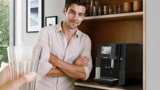 Siemens Eq.700 Automatic Espresso Coffee Machine 1500W Pressure 19bar for Cappuccino with Grinder Grey 2121770