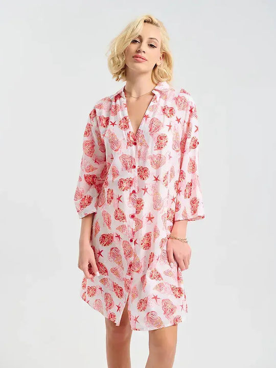 Ble Resort Collection Καφτάνι Παραλίας Κόκκινο