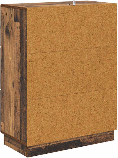 Wooden Brown Bedroom Chest of Drawers 66x34.5x87 cm