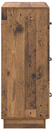 Wooden Brown Bedroom Chest of Drawers 66x34.5x87 cm