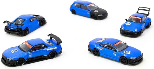 Set 5 Modele Mașini Porsche Nissan Honda Audi 10 Ani Ediție Scară 1:64 Tarmac Works