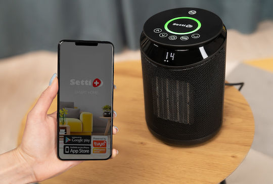 Setti+ Керамичен Аеротермо За Стая Подов Черен 2000W