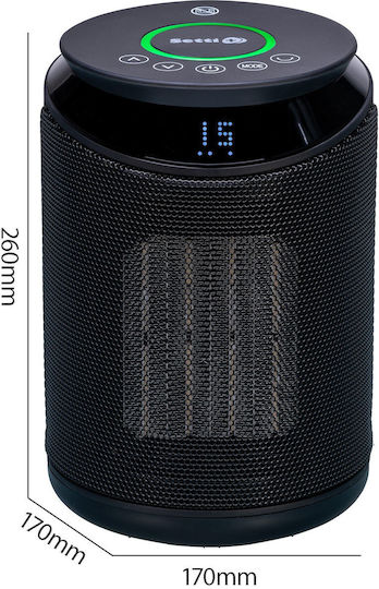 Setti+ Керамичен Аеротермо За Стая Подов Черен 2000W