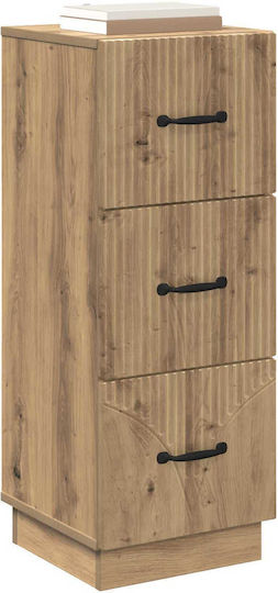 Comodă de Depozitare din Lemn cu 3 Sertare L33xL34.5xÎ87cm