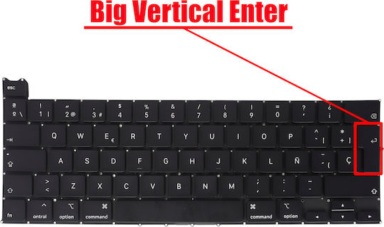 Spanish Laptop Keyboard for Apple Macbook Pro Retina 13″ A2251 Early 2020 EMC 3348 MWP72LL/A MWP82LL/A MWP42LL/A MWP52LL/A 661-15956 661-15957 661-09872-CH ES No Frame Black Code 41413esnofr