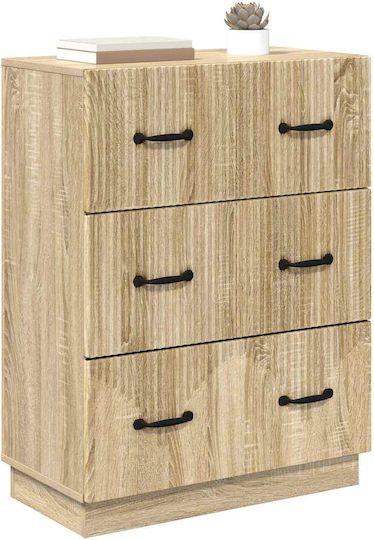 vidaXL Kommode Schlafzimmer Holz mit 3 Schubladen 66x34.5x87cm