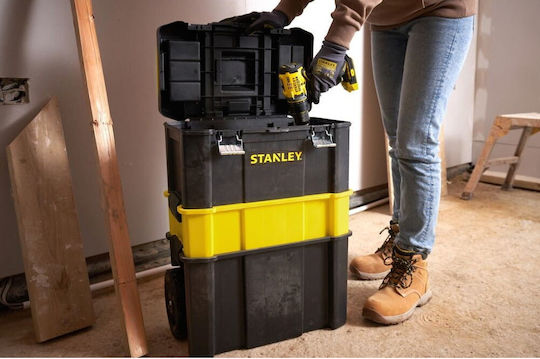Stanley Essential Stst1-81320 Caz De Unelte Cu Roți Set 2 Bucăți 10 Compartimente
